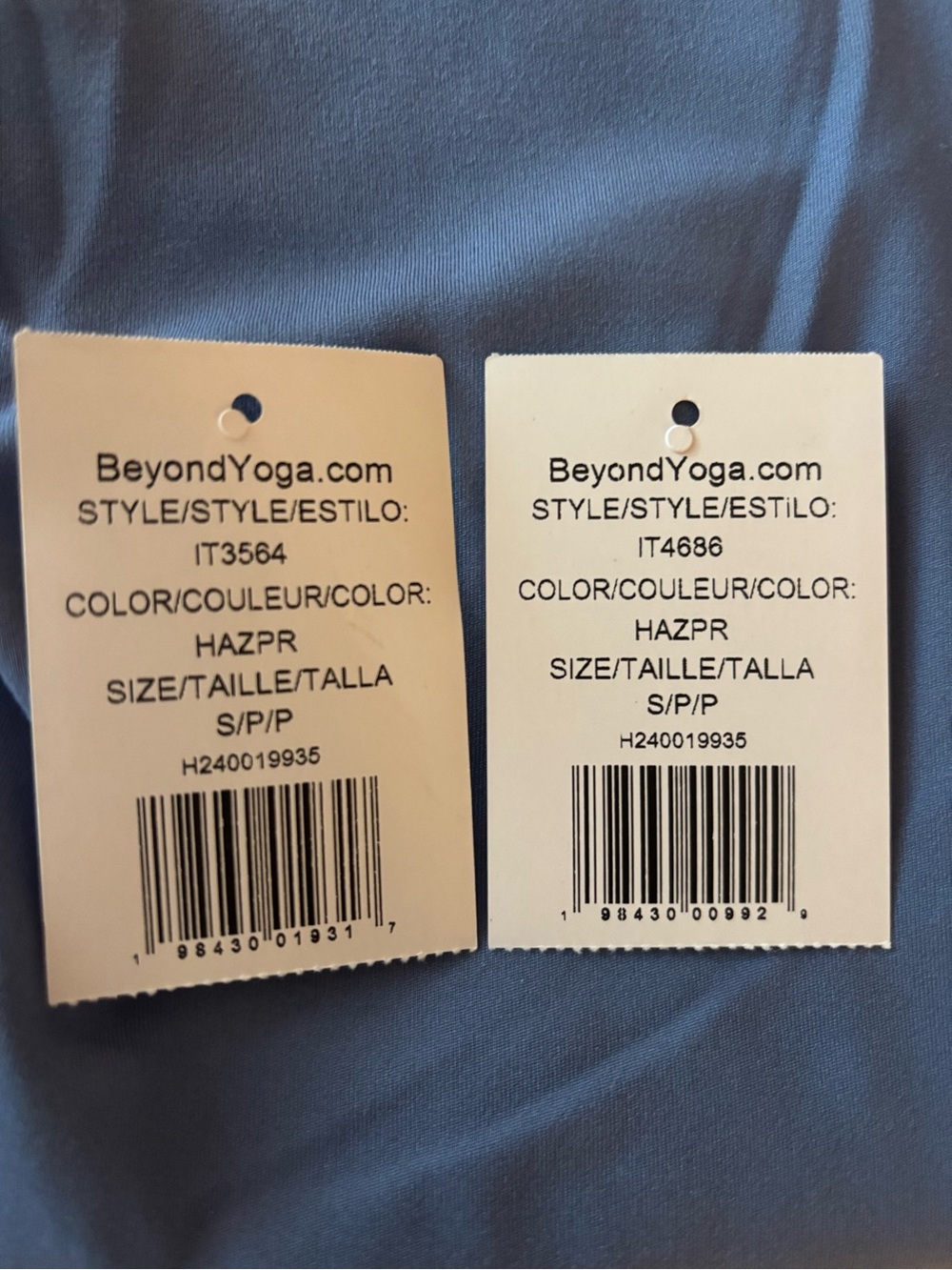 Beyond Yoga Hazy Peri Peri Set Leggings and Top Small - Picture 2 of 6